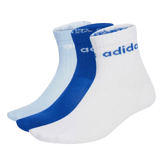 Meias Adidas Media Kids Linear Jx6594 (3 Pares) Colorido Xl