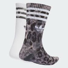 Meias Adidas Media Leopard Crew S Jw8010 (2 Pares) (T) L