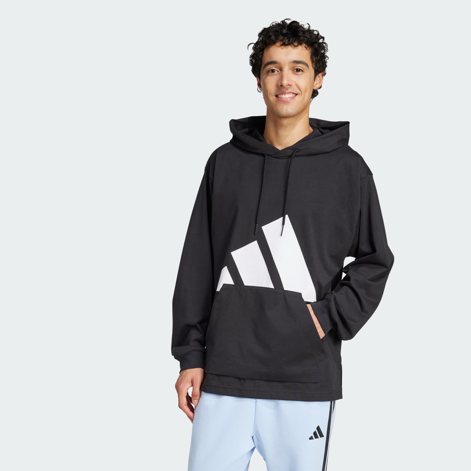 Moletom Adidas Essentials Big Logo In6183 Preto/Branco Tamanho M