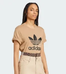 Camiseta Adidas Trefoil Tee Jv7186 Marrom Tam. P