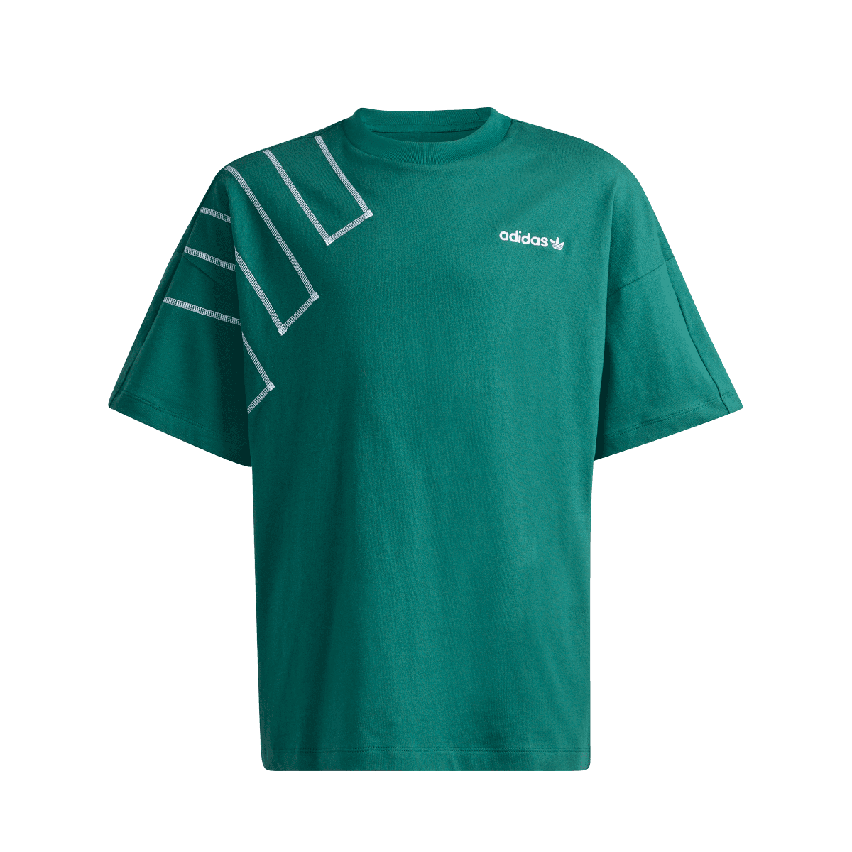 Camiseta Adidas Inf Gs Lo Blocked Verde Tam. L