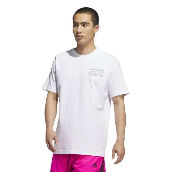 Camiseta Adidas M Gfx Lb Tee Jv8302 Blanco L