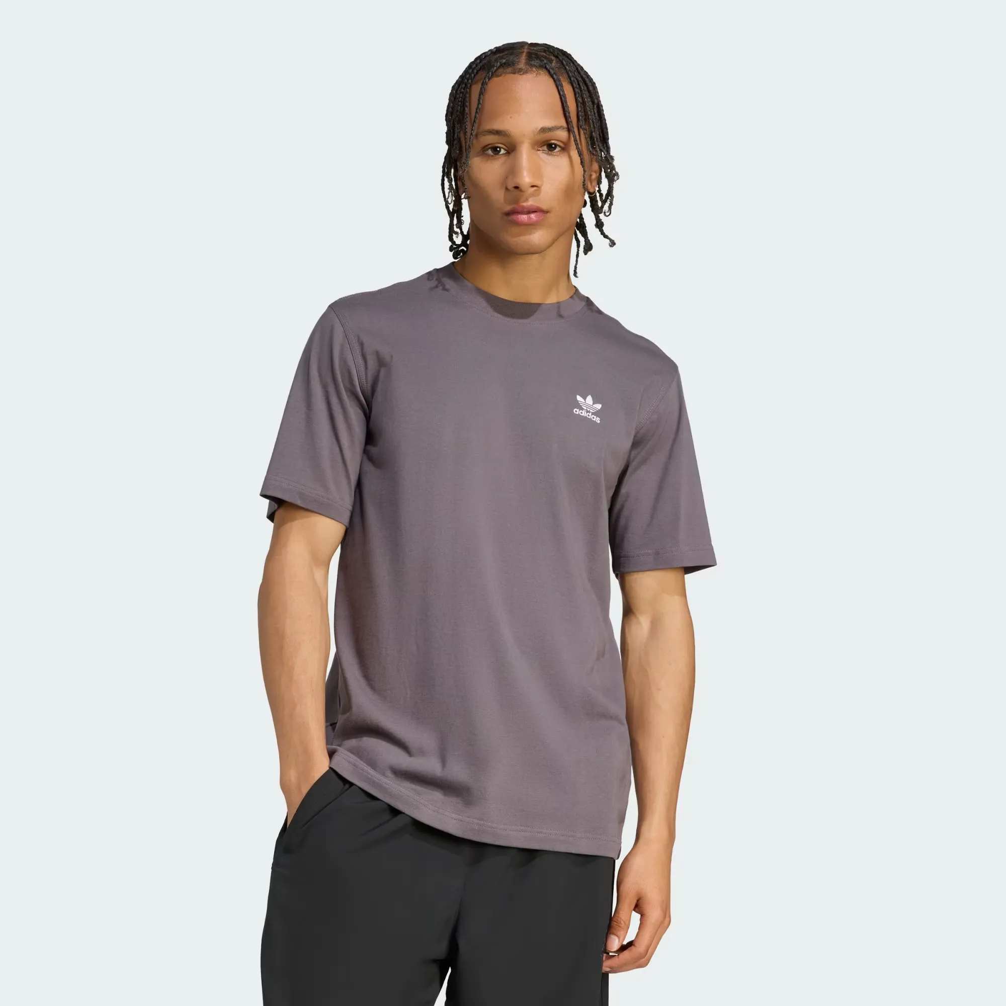 Camiseta Adidas Trefoil Jv5936 Cinza Tam. L