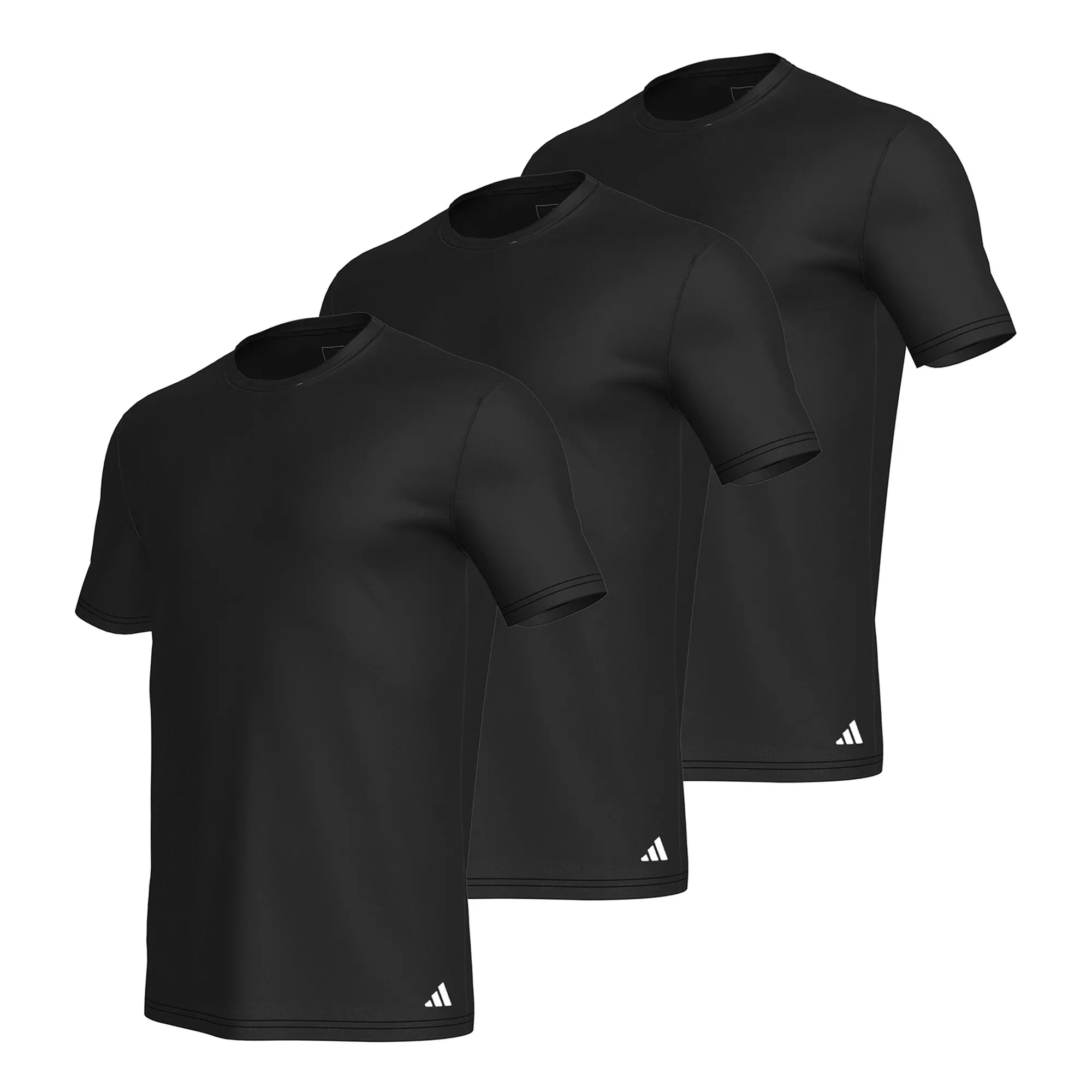Camiseta Adidas Masculina Pack 3 Peças Preto Tam. M