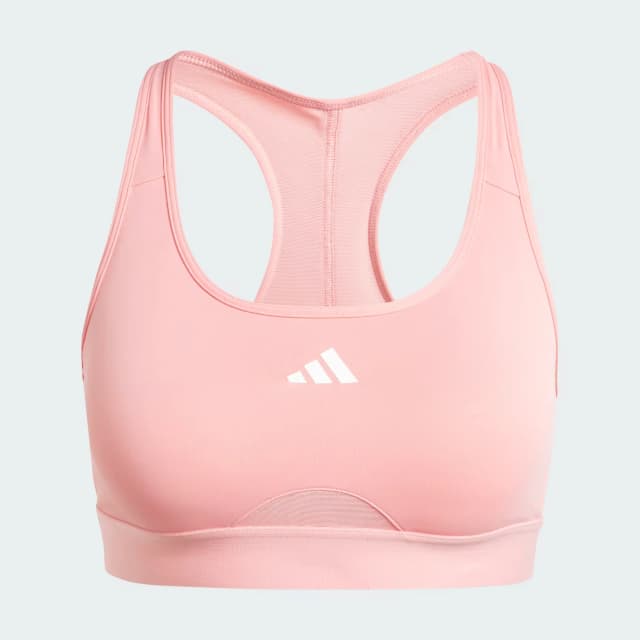 Top Feminino Adidas Powerreact Ms Bra Iy7713 Tamanho Xs Rosa Tam. Xs