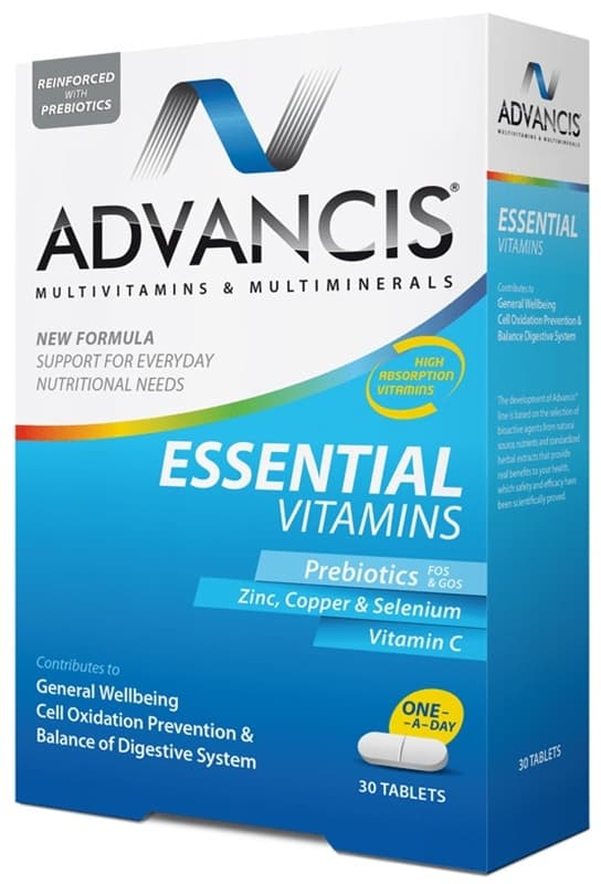 Suplemento Advancis Essential Vitamins 30 Tabletas
