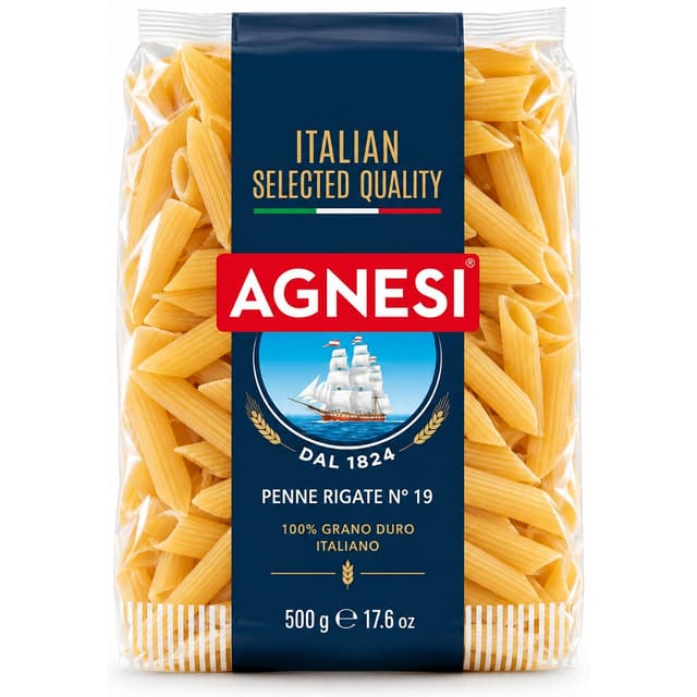 Agnesi Pasta Penne Rigate N.19 500GR