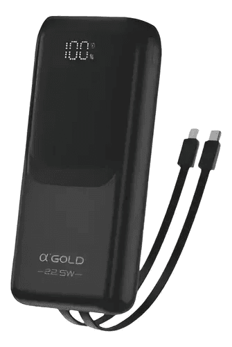 Power Bank A'Gold Pro Bte-40 22.5W 20000mAh Preto