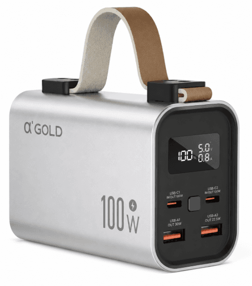 Carregador A'Gold Pro Bte-102 30000mAh Turbo 100W Prateado