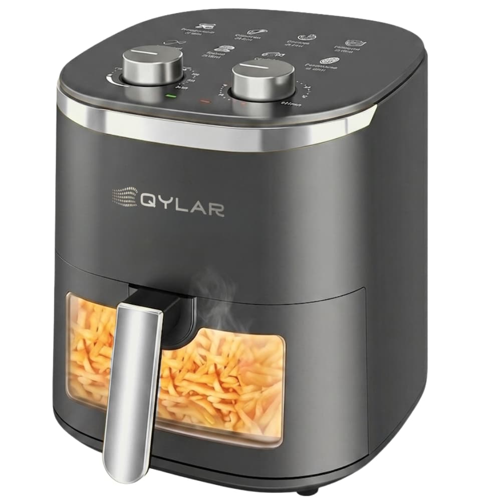 Air Fryer Qylar Fry Lux Qy-0612 1400W 220V 6L Preto/Prata