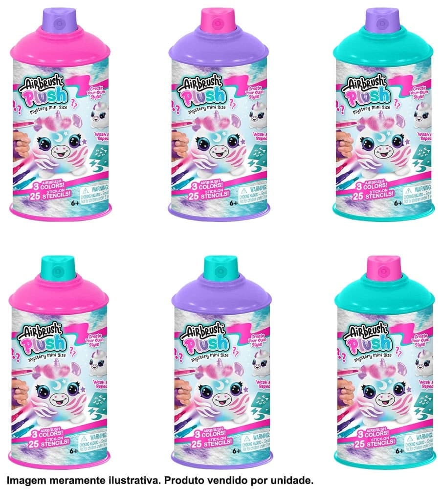 Mini Boneca Airbrush Plush Surprise Canal Toys