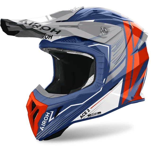 Capacete Airoh Aviator Ace 2 Engine Cerulean Gloss Tamanho L