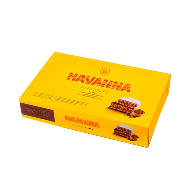 Alfajor Havanna Mixto Branco Y Preto - 12 Unidades