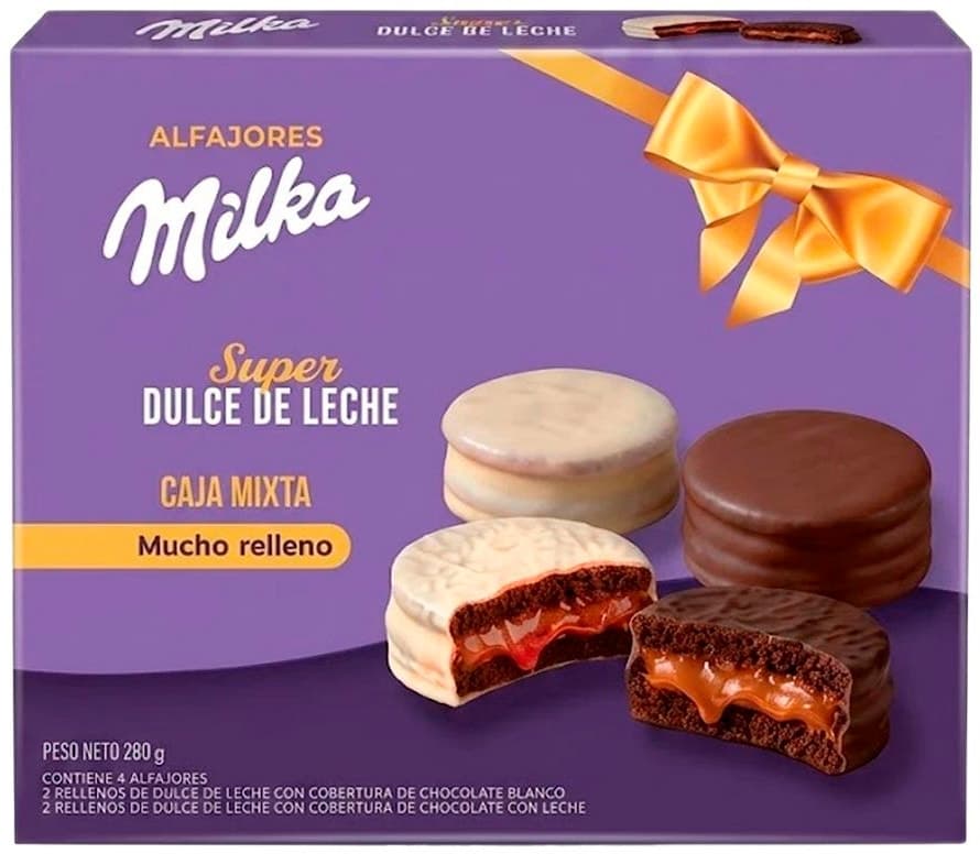 Alfajor Milka Super Doce de Leite 280G (4 Unidades)