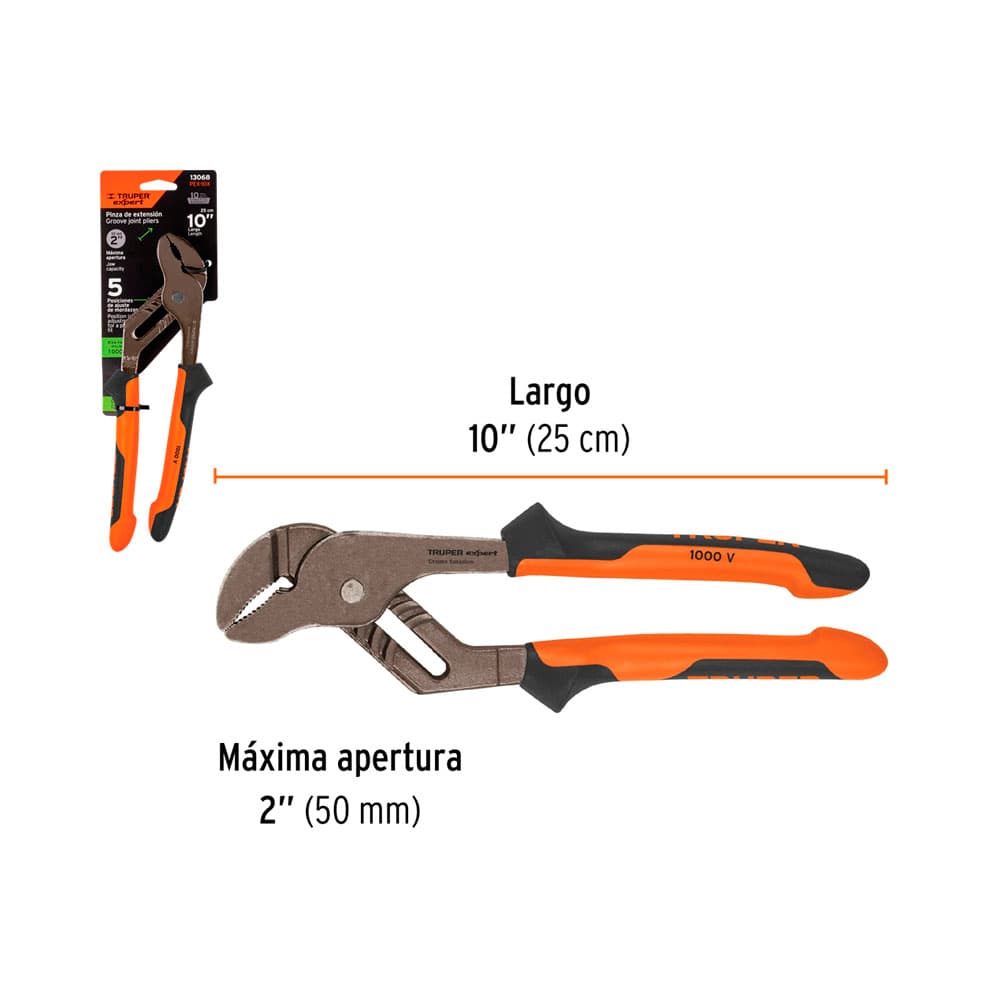 Alicate de Bomba Aislado Truper 1000V 25CM