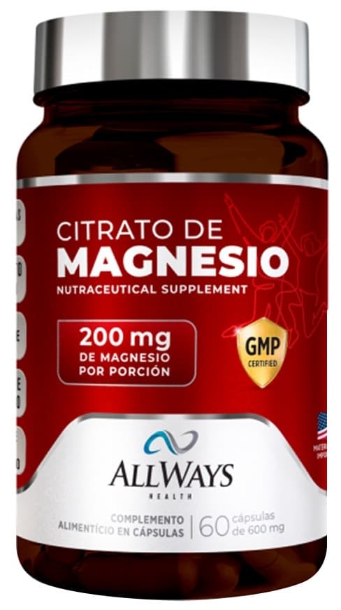 Citrato de Magnésio Allways Health 200MG (60 Cápsulas)