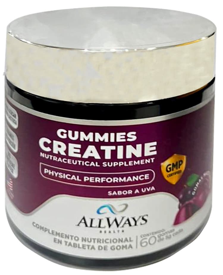 Suplemento Allways Health Creatina Uva (60 Gummies)