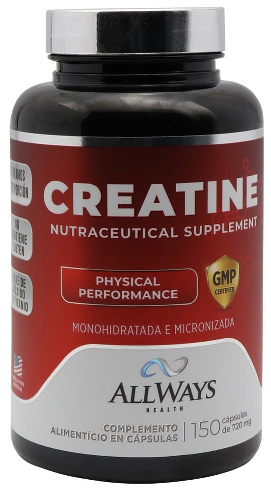 Suplemento Allways Health Creatine 720MG (150 Cápsulas)