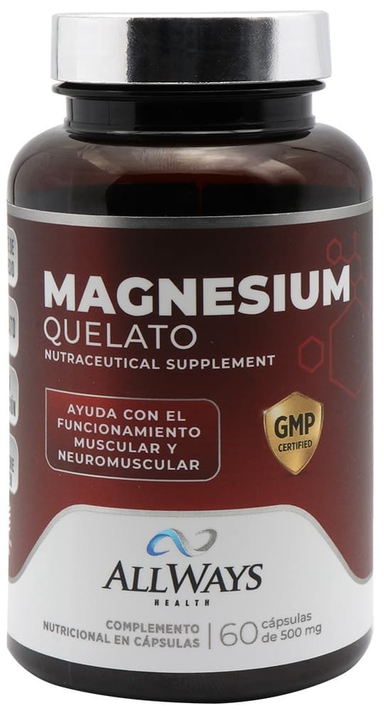 Magnésio Quelato Allways Health (60 Cápsulas)