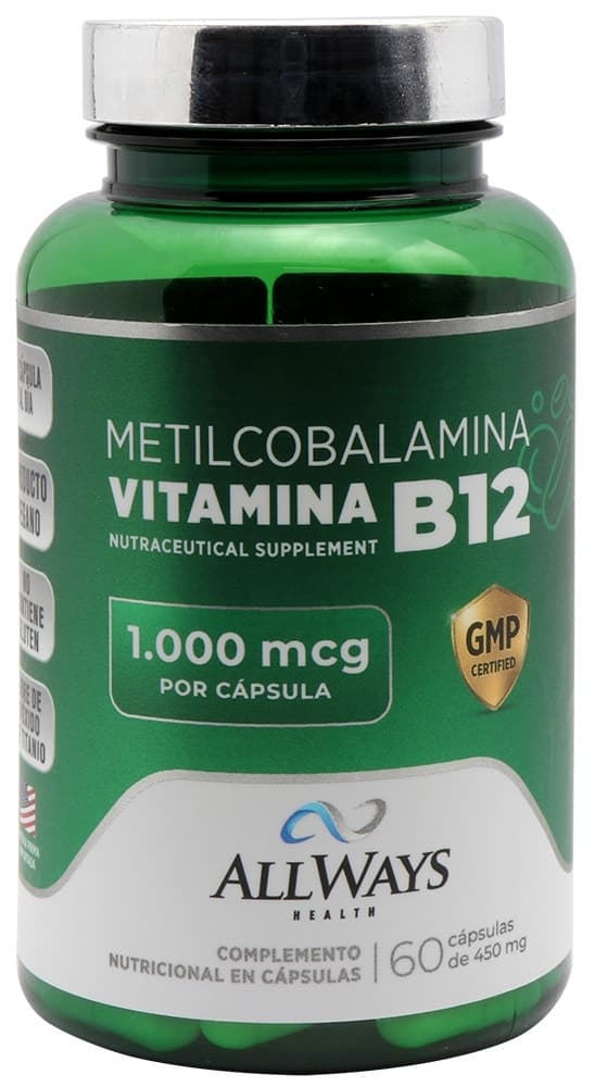 Vitamina B12 Metilcobalamina Allways Health (60 Cápsulas)