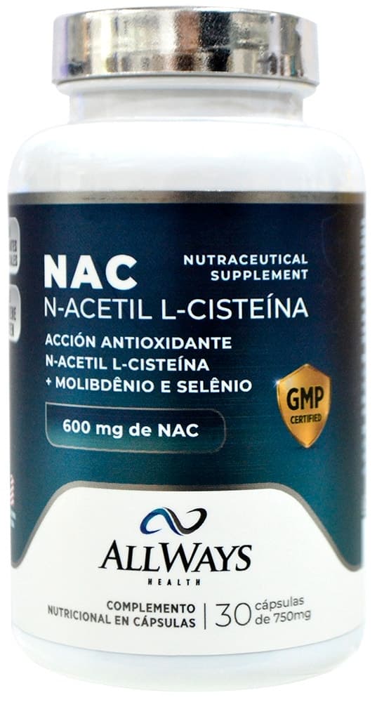 Suplemento Allways Health Nac N-Acetil L-Cisteina 600MG (30 Cápsulas)