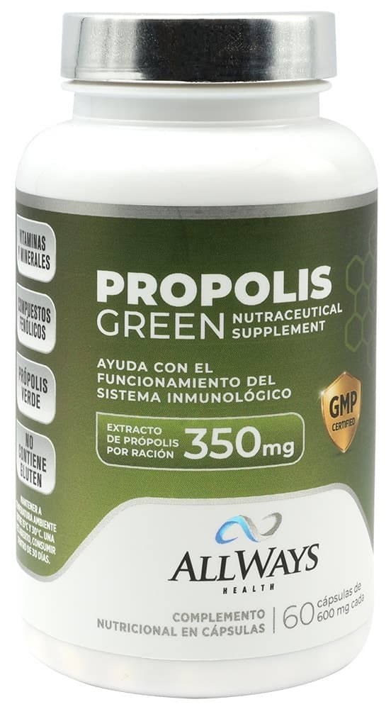 Suplemento Allways Health Propolis Green 350MG (60 Cápsulas)