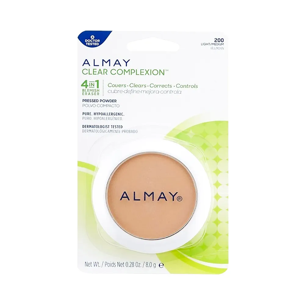 Pó Almay Clear Complexion 200 Light Medium 8G