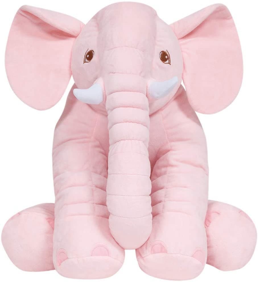 Almofada de Pelúcia Buba Elefante Gigante 7562 Rosa 60CM