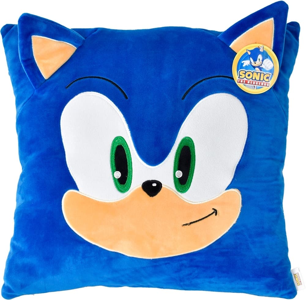 Almofada de Pelúcia Sonic The Hedgehog - Sonic-Wb (com Zíper)