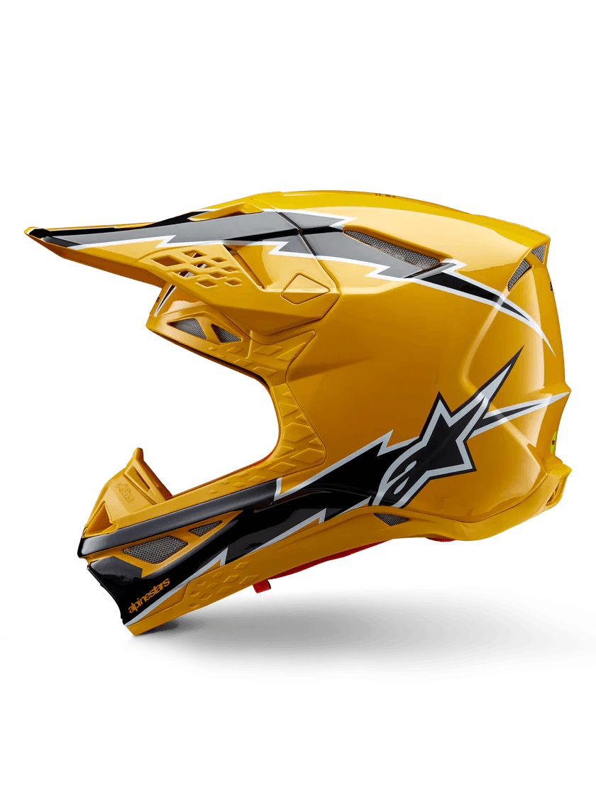 Capacete Alpinestars Supertech M10 Amp Preto/Amarelo Brilhante Tamanho S