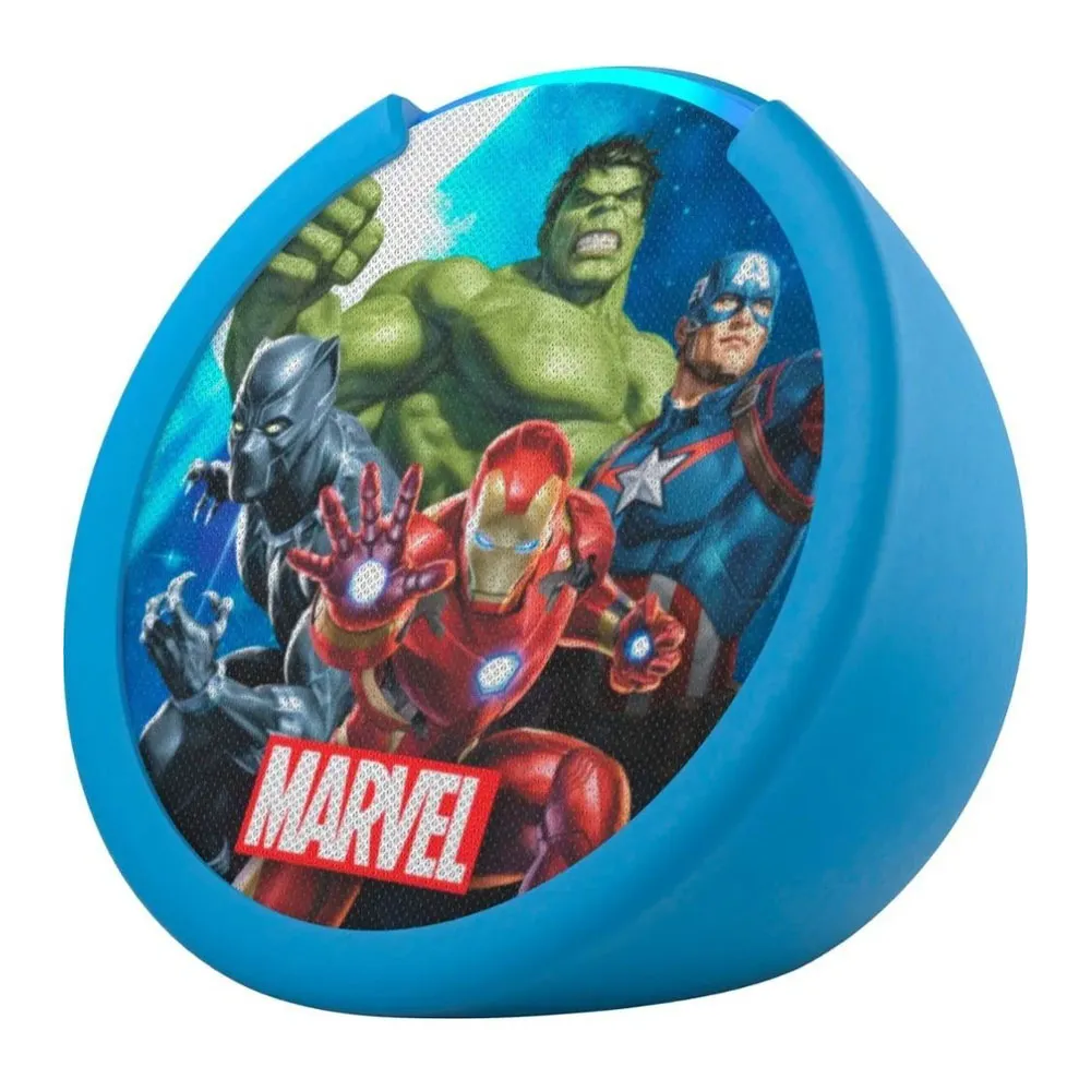 Assistente de Voz Amazon Echo Pop Kids com Alexa Marvel Avengers