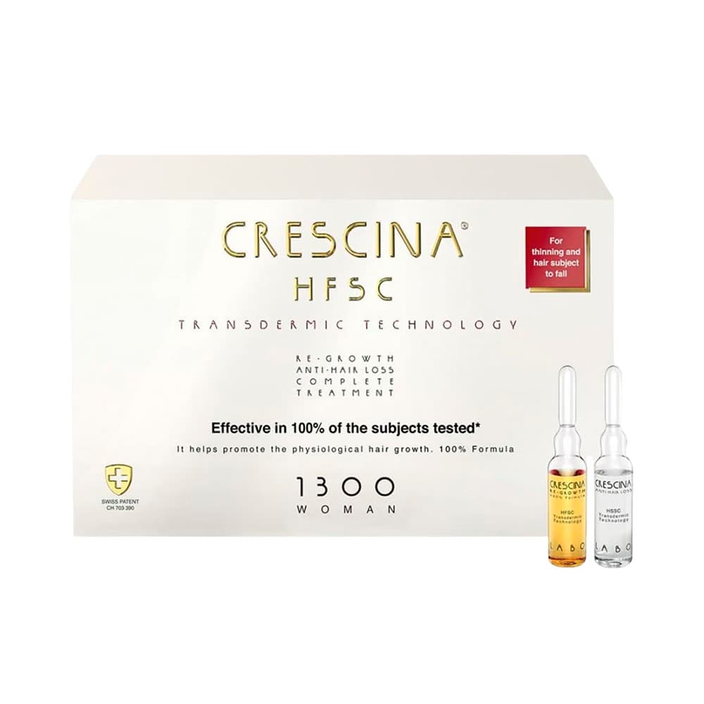 Tratamento Transdérmico Re-Growth 1300 Mulher Crescina 20 Peças