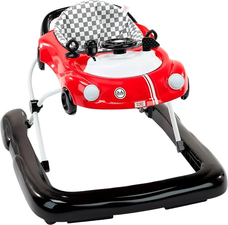 Andador para Bebê Bright Starts 3 Em 1 Little Speedster Car Walker Kd16784 Preto/Vermelho