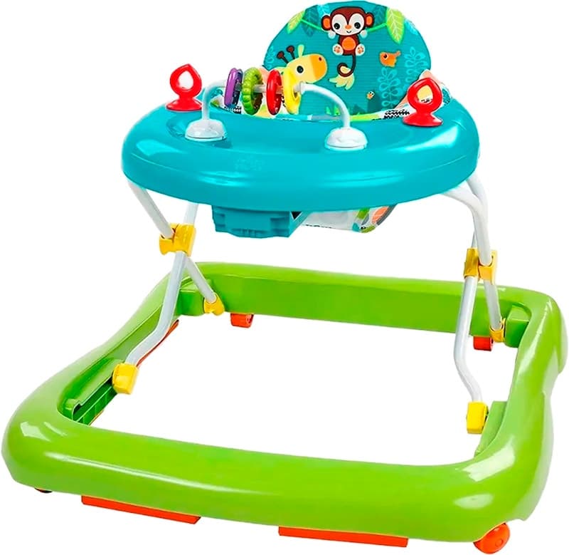 Andador para Bebê Bright Starts Giggling Safari Kd10924 - Azul Céu/Verde