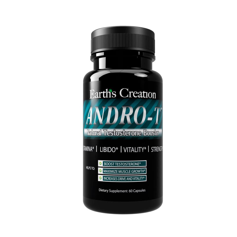 Suplemento Natural de Testosterona Andro-T Earth's Creation 60 Cápsulas
