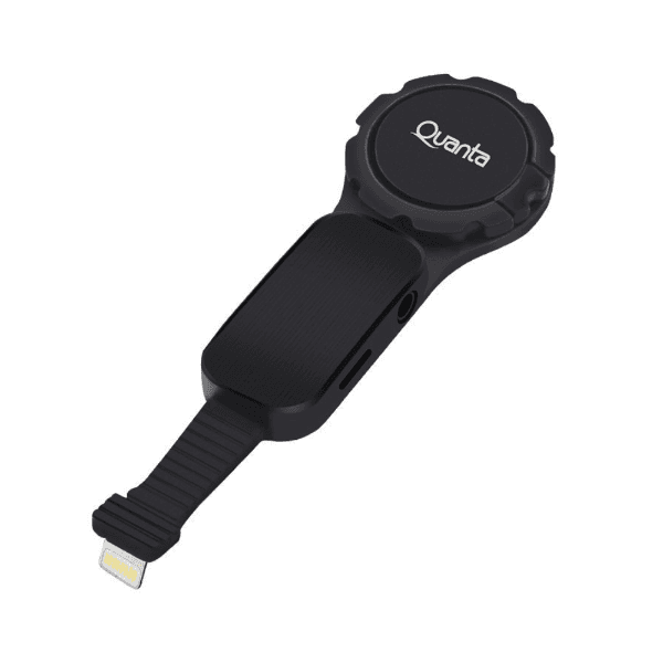 Anel Adaptador 4 Em 1 Quanta Qtapi41 com Entrada de Áudio 3.5 Mm e Lightning - Preto
