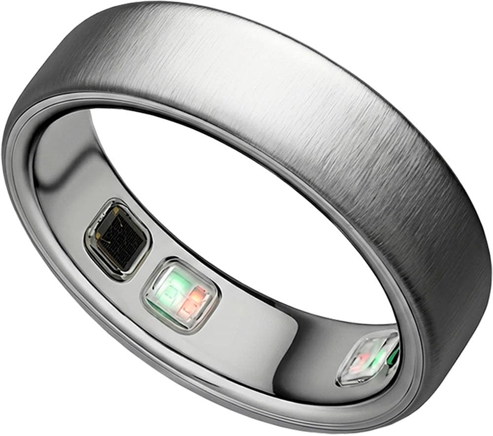 Anel Inteligente Oura Ring 5 Bluetooth Tamanho 8 Prateado Escovado