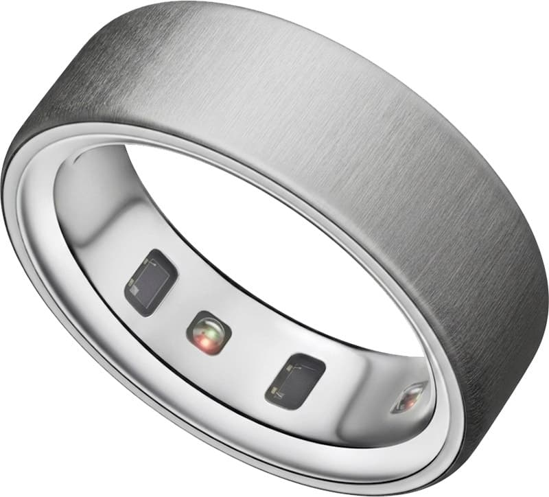 Anel Inteligente Oura Ring 4 Bluetooth Tamanho 9 - Prateado Escovado Tam. 9