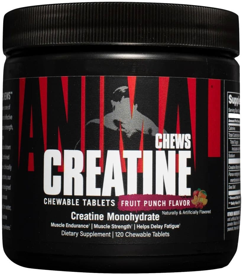 Animal Creatine Chews Sabor Fruit Punch (120 Comprimidos Mastigáveis)