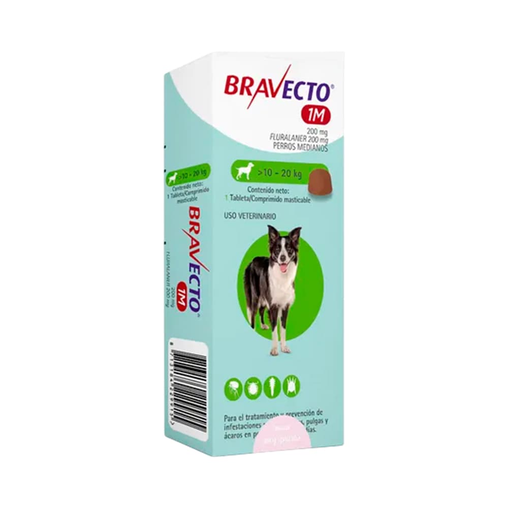 Antiparasitário Bravecto 1 Mês 10-20KG 1 Comprimido
