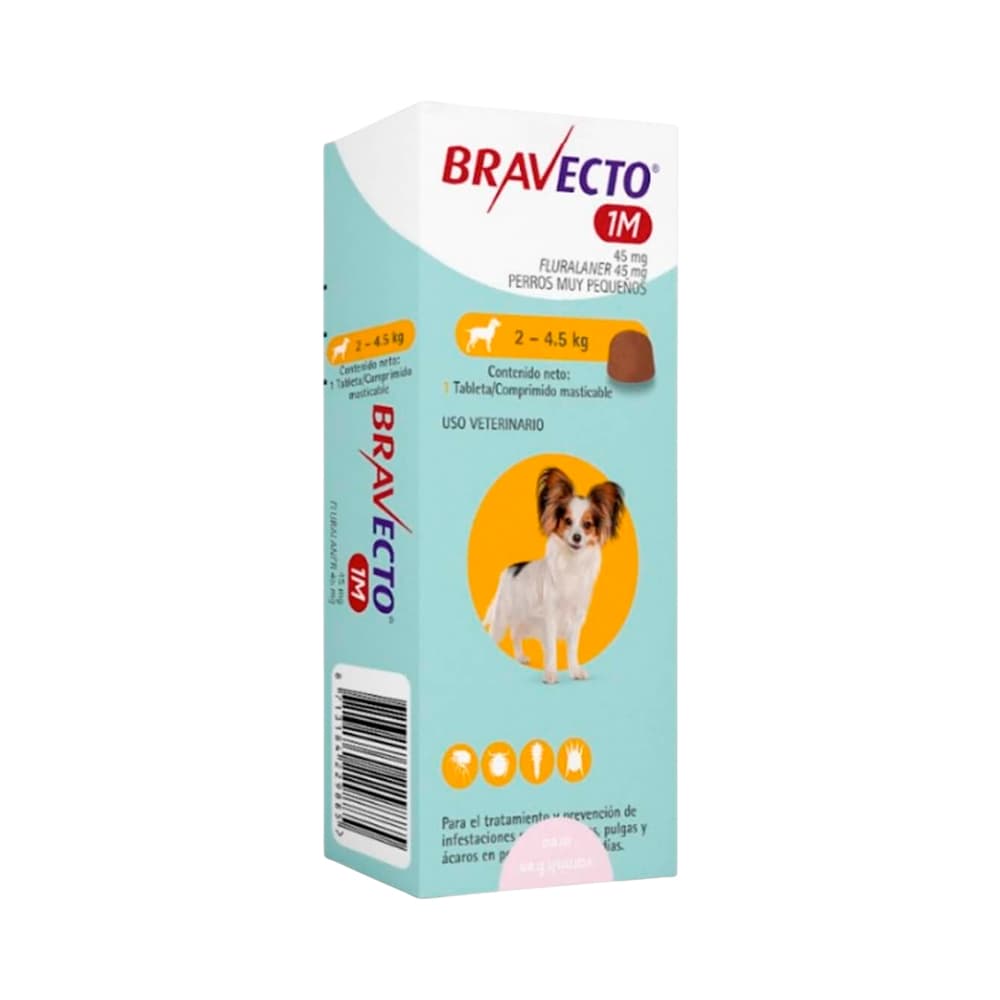 Antiparasitário Bravecto 1 Mês 2-4.5Kg 1 Comprimido