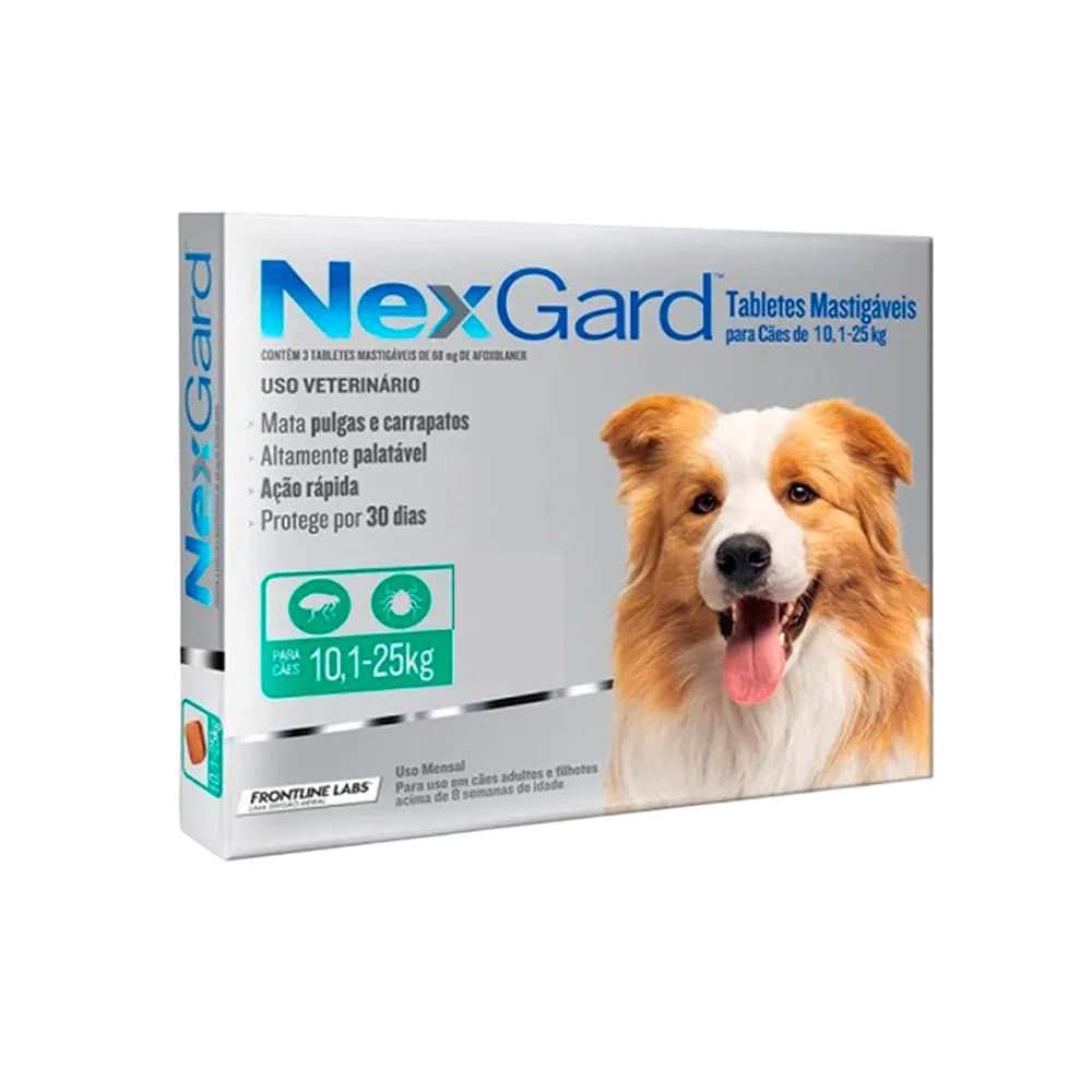 Antiparasitário NexGard 10.1-25KG 1 Comprimido