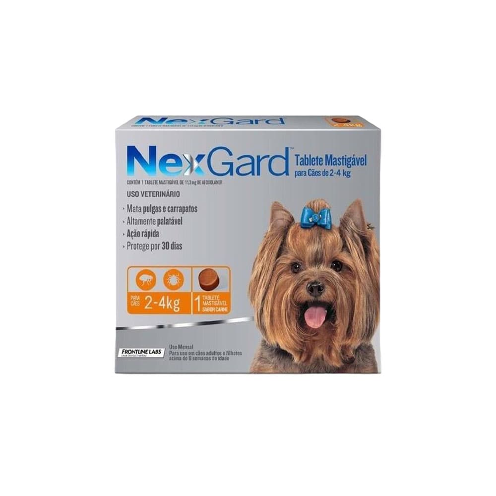Antiparasitário NexGard para Cães de 2-4KG 1 Comprimido