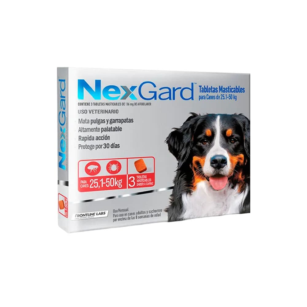 Antiparasitário NexGard 25.1-50KG 3 Comprimidos