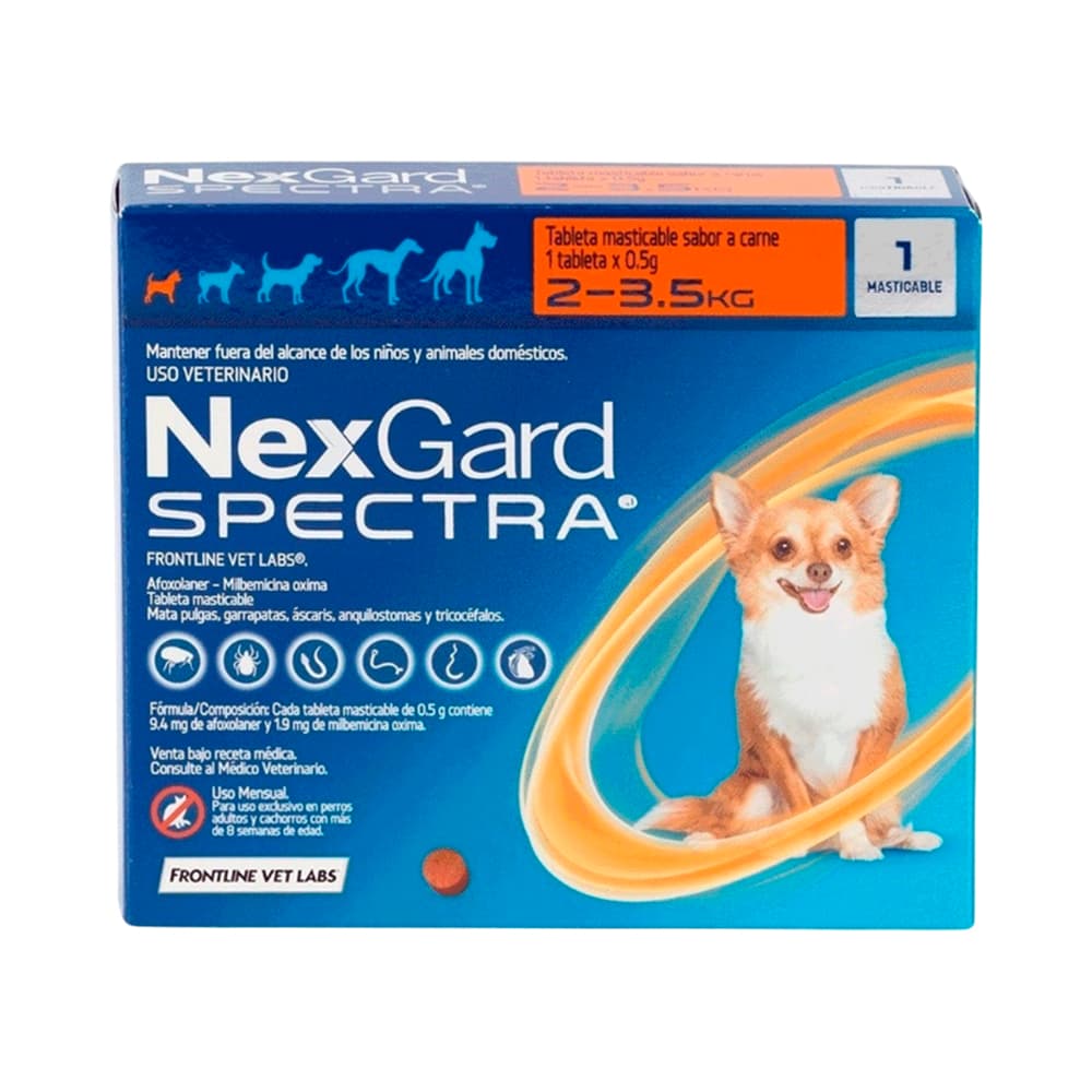 Antiparasitário NexGard Spectra 2-3.5Kg 1 Comprimido