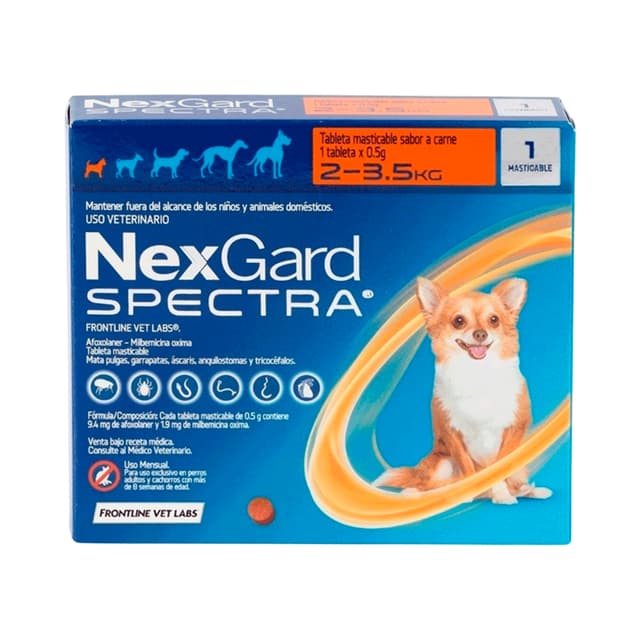 Antiparasitário NexGard Spectra 2-3.5Kg 1 Comprimido