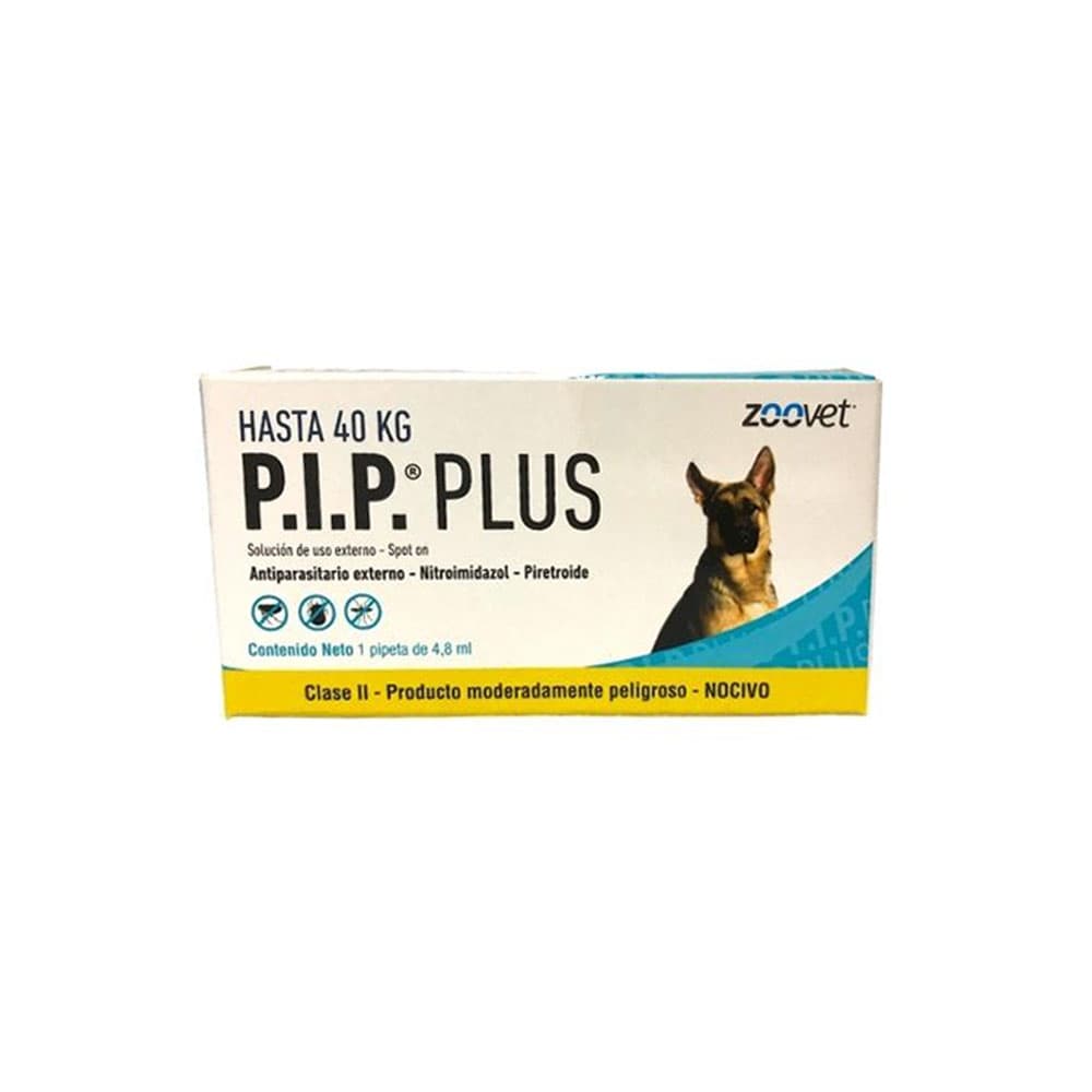 Antiparasitário P.I.P Plus 4.8ml 40KG