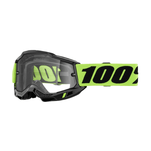 100% Accuri 2 Enduro Moto Óculos com Lente Clara Amarelo Neon