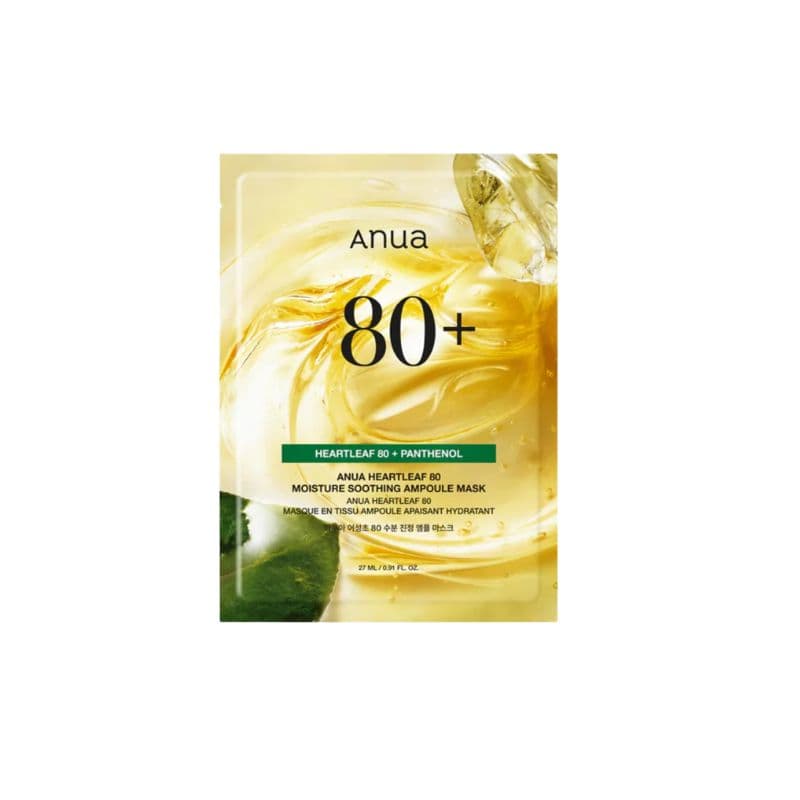Máscara Facial Anua Heartleaf 80+Panthenol Ampoule Mask 27ml