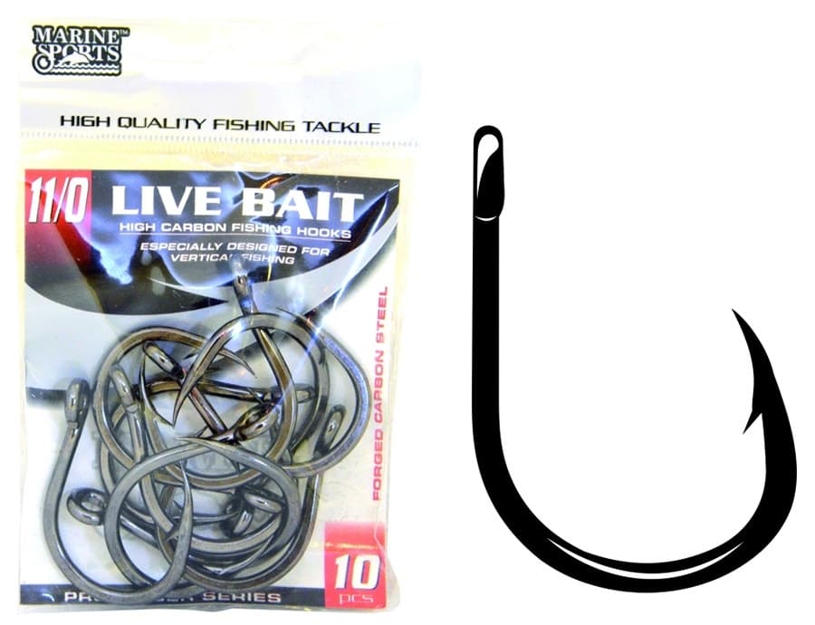 Anzol Marine Sports Live Bait 11/0 com 10 Peças